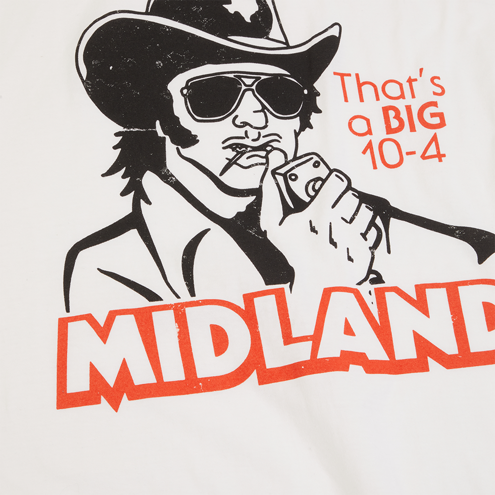 Big 10-4 White T-Shirt Graphics Detail