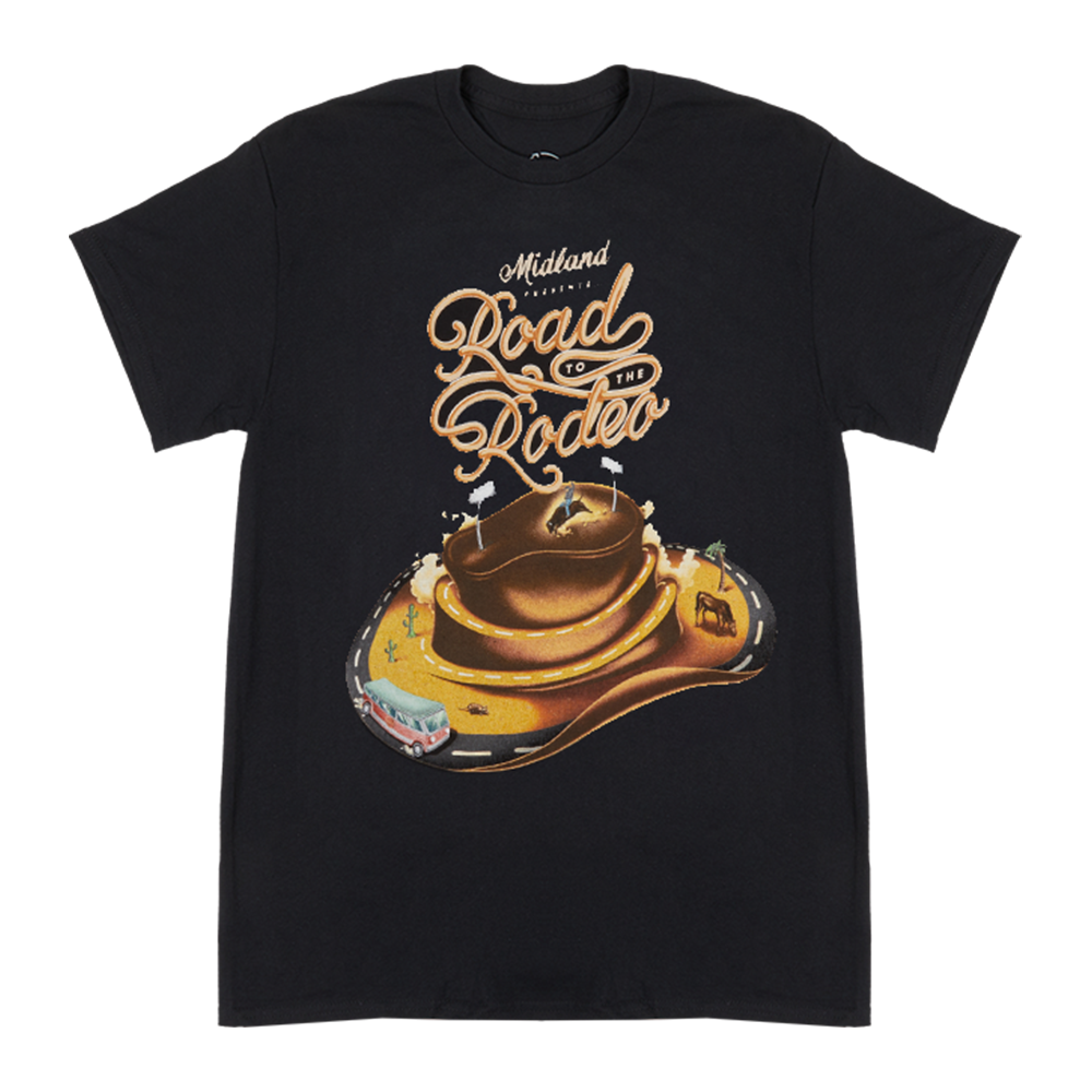 Road to the Rodeo Dateback T-Shirt Front