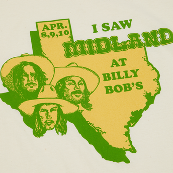 I Saw Midland at Billy Bob's Tee Front Graphic Detail