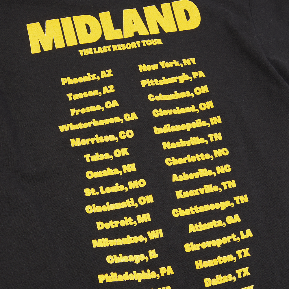 Last Resort Photo T-Shirt Back Tour Cities Detail