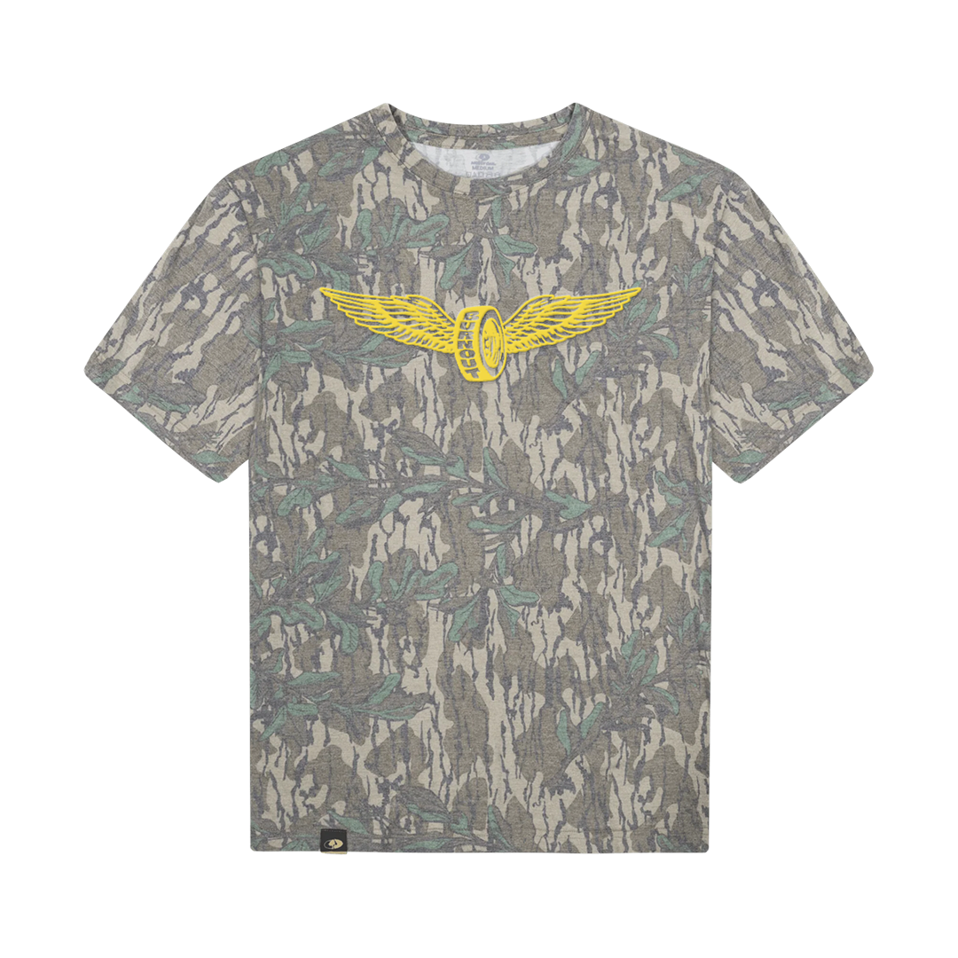 Burnout Wings Mossy Oak Tee Front