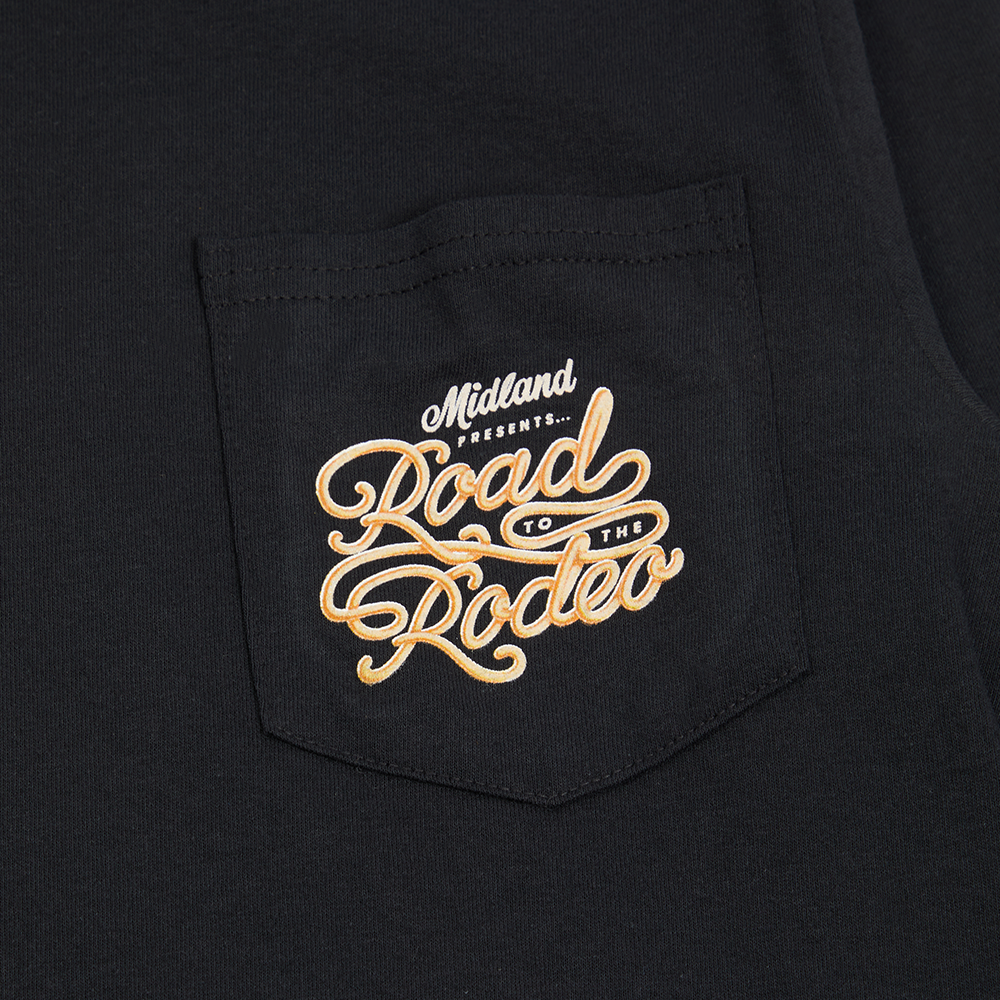 Road to the Rodeo Long Sleeve Front Pocket Graphic Detail